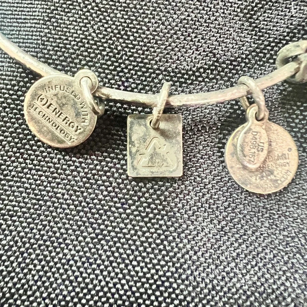 Alex‎ & Ani Expandable Charm Bangles Lot Of 3 Mixed Metals Wear Patina Stack